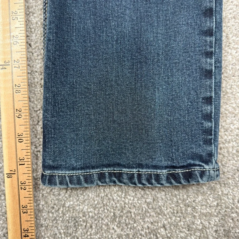 Rock & Republic Jeans Men's 33x32 Straight Stretch Blue Denim Embroidered